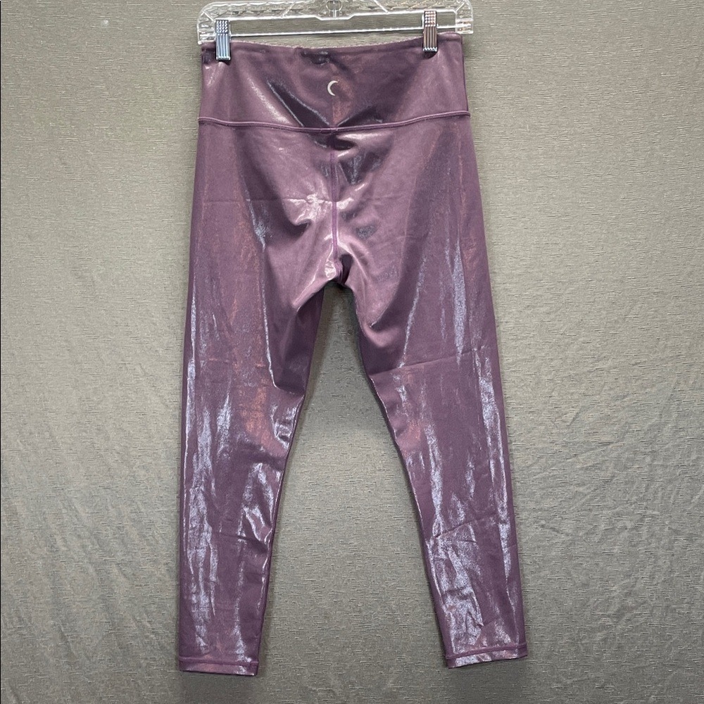 ZYIA Purple High-Waisted lipgloss Leggings with Iridescent Sheen - Picture 7 of 9